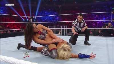 Brie enjoys hearing the cries of Kelly Kelly