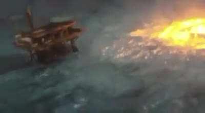 Drilling for oil in the Golf of Mexico and now the ocean is on fire