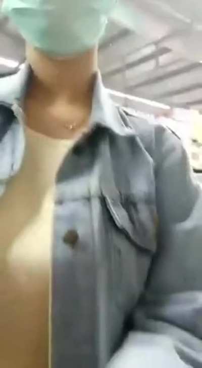 Playing with Tits While Pandemic Shopping