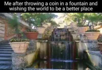 Got roasted by the fountain man