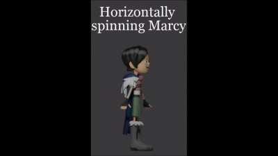 Marcy rotates while free bird by Lynyrd Skynyrd plays in the background.