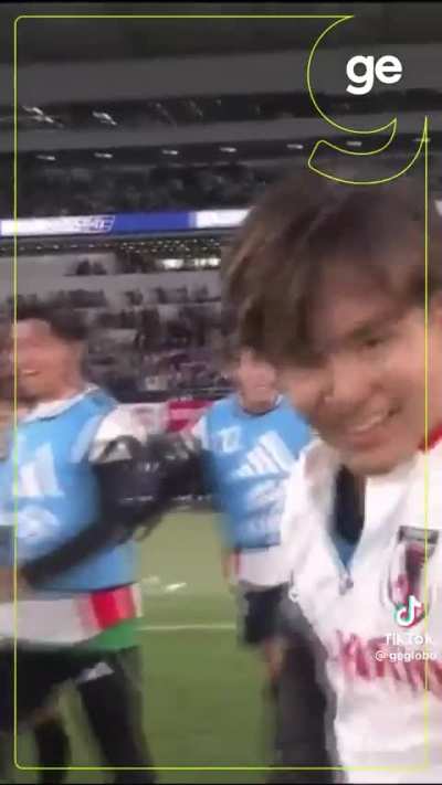 Comemoração dos japoneses no amistoso de hoje