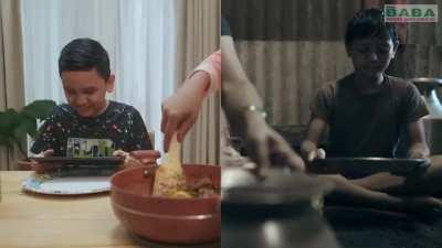 Let's not waste food. Quality advertisement from BABA oil.