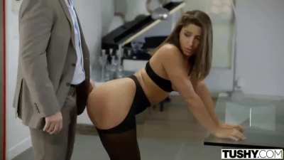 Peak Abella Danger grinding and gets spanked 