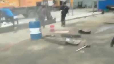 WCGW hitting a hydraulic/pneumatic cylinder