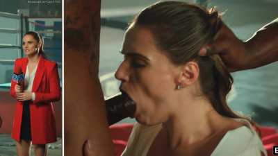 A reporter eager to taste some cock