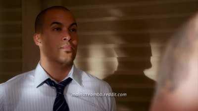 Gabrielle Anwar Knees a Man in the Balls and Shoots a Bean Bag at Paul 'The Big Show' Wight's Balls in Burn Notice (2x12, 5x4)