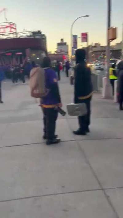 “Black Hebrew Israelites” amassed outside Barclay’s last night for Kyrie