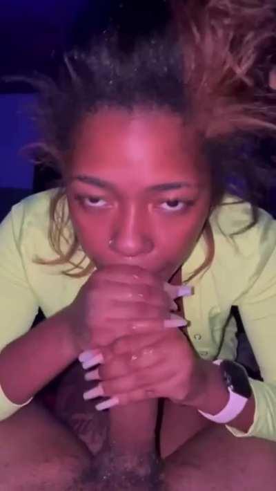 pretty chick with the double on one