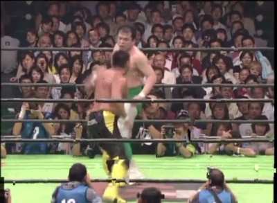 The last 2 minutes of Mitsuharu Misawa vs Toshiaki Kawada (july 18, 2005)