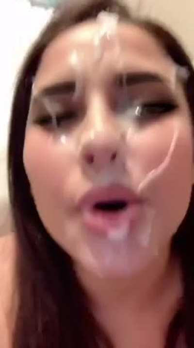 Her thickest facial ever