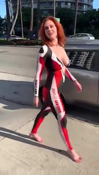 Maitland Ward In Public Waring Body Paint