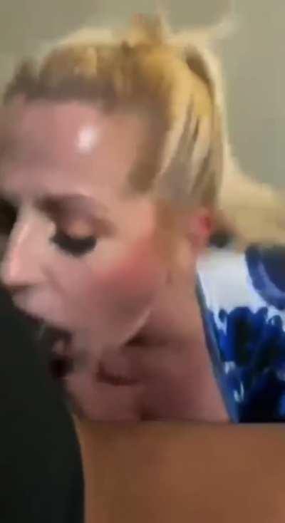 Mom of two hasn't forgotten how to throat big cocks