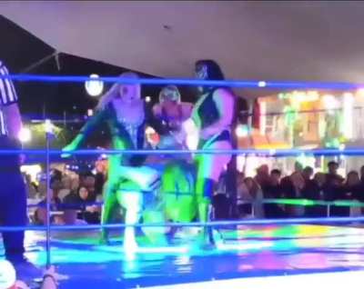 Tiffany gives a wedgie and spank