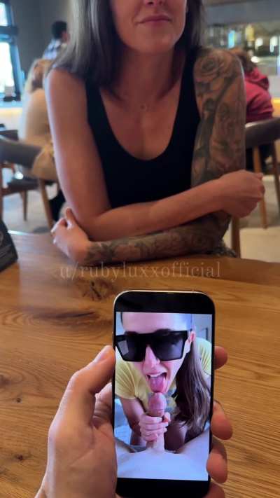 He took me to starbucks for sucking his cock so well