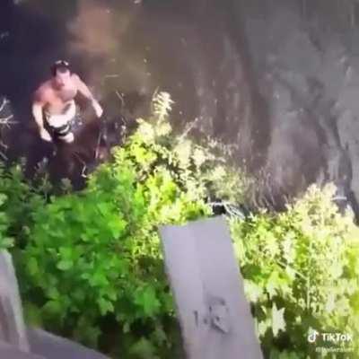 Swinging in the hammock