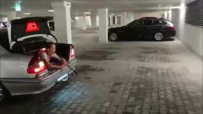 Updated the C Class Benz with custom backup alarm