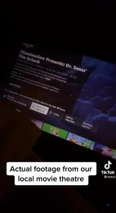 Movie theater tries to play a Christmas Movie using an Amazon Prime account