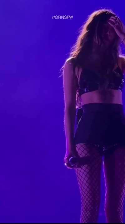 Olivia Rodrigo showing her bra and grabbing her tits