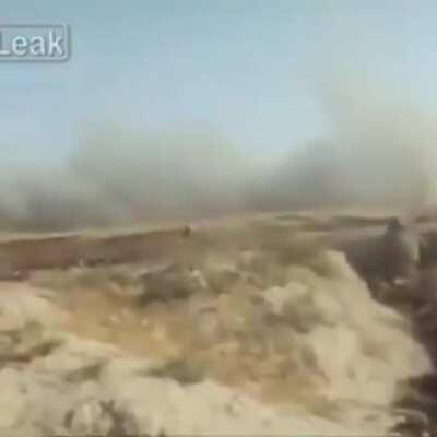 British soldiers almost become friendly fire statistic during America A-10 stafing run.