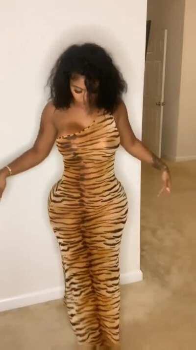 She makes that dress look amazing