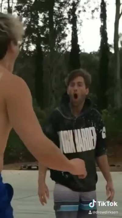 His face of disbelief...