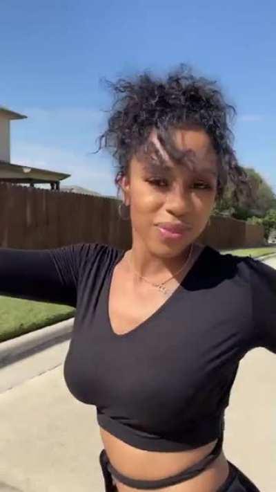 I don't know what she's doing, but she's fine