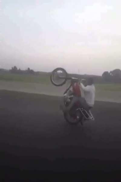 Riding without a helmet