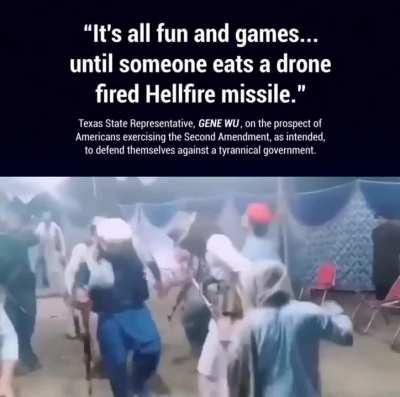 A Texas State Representative threatening to kill Americans.