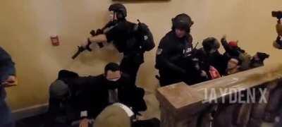 A different angle to the shooting at the capital building yesterday. Nsfw