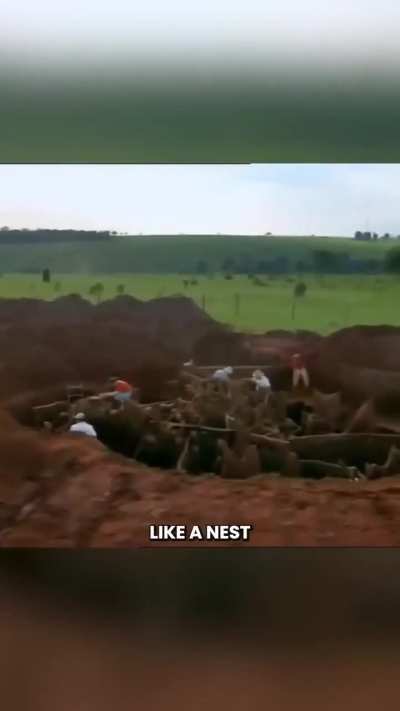 10 tons of cement, one abandoned ant colony, and weeks of digging revealed a mind blowing underground world.