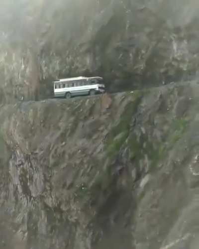 A Bus driver in the Himalayas, this must be one of the most dangerous jobs in the world.