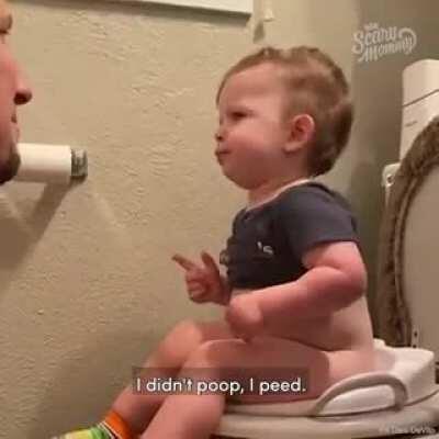 I didn't poop. I peed.