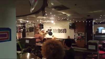 To intimidate a comedian during his set