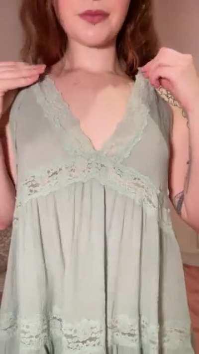 Risky dress to be braless in, but I love it