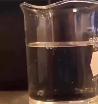 Glass cup disappears in vegetable oil