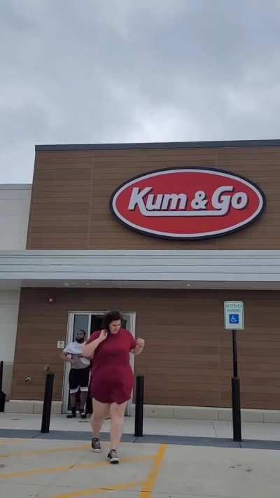 Me running in, to..... Cum and Go