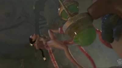 Jabba has fun with his new slave Leia. Animation by OCBoon [Upscaled and Interpolated]