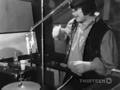 Footage of the Beach Boys in 1966, during recording sessions for 