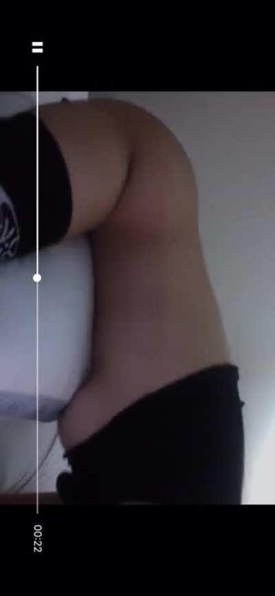 Asian Masturbating and riding pillow