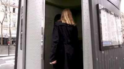 MILF used like whore in public toilet