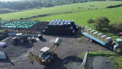 some relaxing bale wrapping