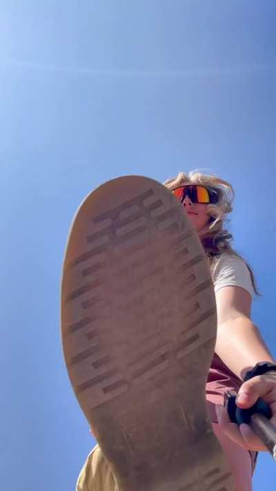 Before and during my spicy hike