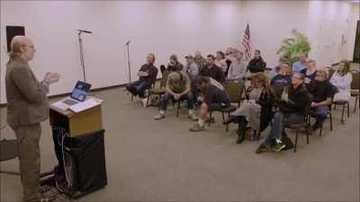 Sacha Baron Cohen is a wonderful improviser on top of the stuff that's probably rehearsed prior to this townhall.