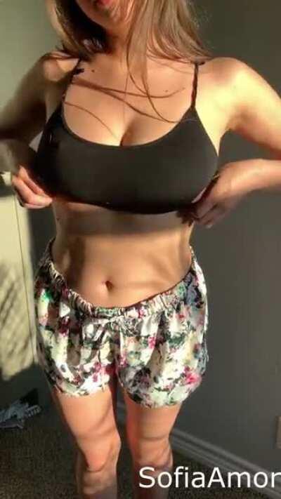 I love feeling the sunlight on my big natural tits 😏 (OC)