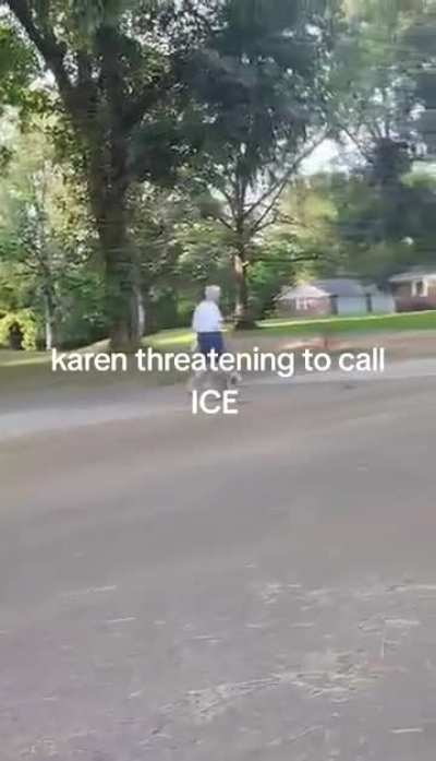 Racist Karen threatening to call ice on Native Americans.