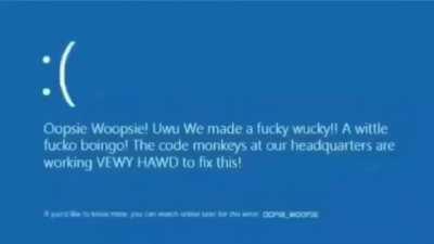 Whe know this is the real error screen