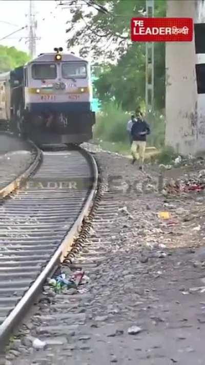 Drunk person causes train to stop and then😂