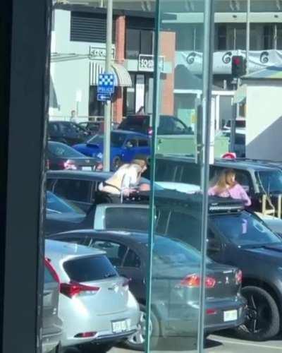 Just embarrassing yourself at midday in a public car park.