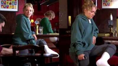 Maddy Hill doesn't struggle to fill a pair of Trousers. (EastEnders)